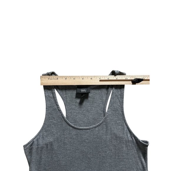 Mossimo Womens Racer Back Tank Top M Gray Studded Details Layering Summer Casual - Picture 6 of 7